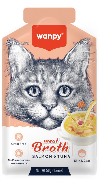 WANPY - MEAT BROTH SALMON & TUNA 50gr