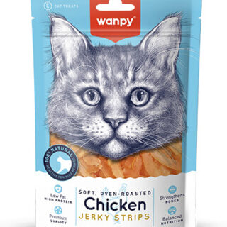 WANPY - SOFT CHICKEN JERKY STRIPS 80GR
