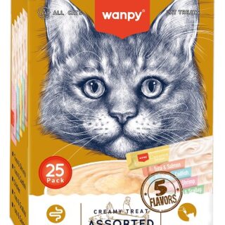 WANPY - BOX CREAMY LICKABLES MIX FLAVOURS 350GR