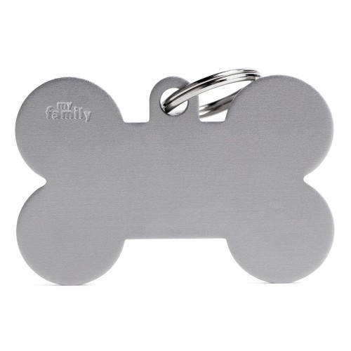 My Family ID Tag Basic Collection Bone XL gray in aluminium