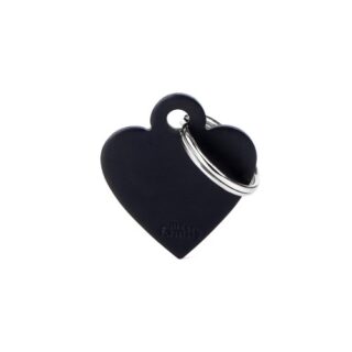 My Family ID Tag Basic collection Small Heart Black in Aluminum