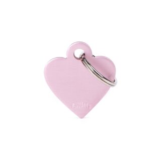 My Family ID Tag Basic collection Small Heart Pink in Aluminum