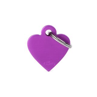 My Family ID Tag Basic collection Small Heart Purple in Aluminum