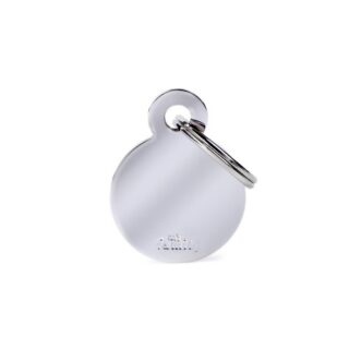 My Family ID Tag Basic collection Small Round in Chrome Plated Brass