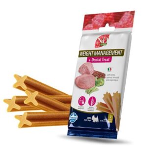 Farmina N&D Quinoa Mini Adult Dog Weight Management Treat with lamb,quinoa and asparagus 60 g / 7 dental treats